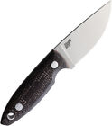 BRI 23300 Bison Micarta Damasteel Fixed Plain Blade EDC Knife + Sheath
