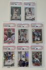 Lot Of 8 Graded Topps Bowman Auto MLB Sports Cards Rookie RC PSA 9