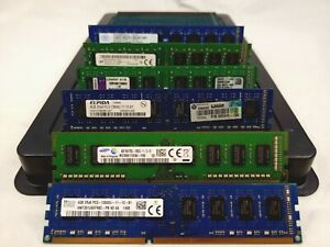 LOT 50 4GB DDR3 PC3-12800U 1600MHZ NON ECC Desktop DIMM Modules MEMORY RAM