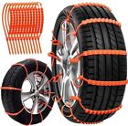 Snow chains for Car/Suvs/Trucks/Pickups with 12PCS Reusable Tire Chain Universal