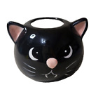 Black Angry Cat Face Small Vase or Bowl