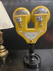 Vintage Yellow Duncan 60 Double Head Parking Meter And Key, Working