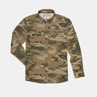 Poncho Button Down Shirt Men's Large Regular Fit Camo Magnetic Pockets MSRP $90