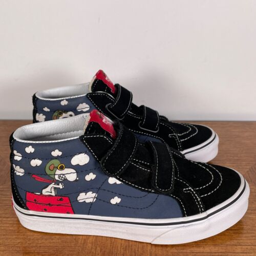 Vans x Peanuts Sk8 Hi Flying Ace Kids Sneakers Limited Edition Size US 3 EUR 34