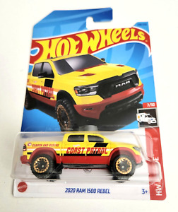 Hot Wheels 2020 Ram 1500 Rebel Yellow #238 238/250 2023 HW Rescue Treasure Hunt