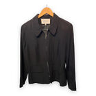 Hugo Buscatti Collection Womens Jacket 16 Blazer Black Zips Work Business