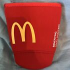 Red McDonalds RMHC JAVA SOK Iced Coffee Sleeve Size LARGE, NEW! Neoprene Sleeve