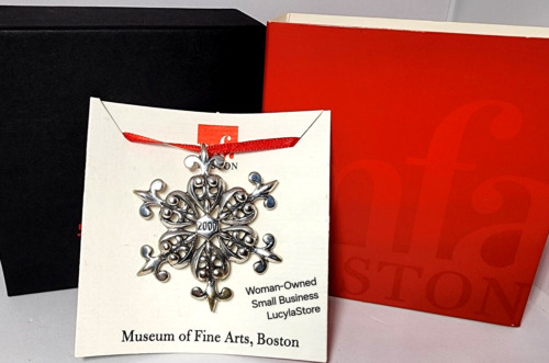 2000 STERLING Silver 925 Pendant Ornament Christmas Snowflake Hand & Hammer MFA