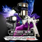 ATOMX9 HVLP Professional Touch-up Paint Spray Gun Kit Car w/ FREE Gunbudd Light