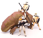 Vintage 1997 Star Wars POTF Power of the Force Dewback & 3 Sandtrooper Figures