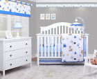 5 Pieces Bumperless Forest Animals Baby Boy Nursery Crib Bedding Sets OptimaBaby