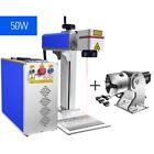 VEVOR 50W Max Fiber Laser Marking Engraving Machine 8×8 in with Rotary Axis