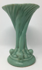 Green Glazed Vase Camark? Trumpet Vase Semi Matte Green