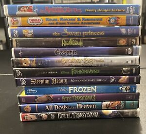 Kids Movies 12 DVD lot Disney Frozen Thomas The Train, Two New In Box, Ten Used