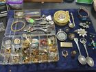 New ListingClean Vintage Junk Drawer Lot, Pins, Gold Fill/Scrap Items Spoons, Rings