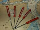 SNAP-ON TOOL POCKET SCREWDRIVER, 5 PACK IN RED, BRAND NEW, MAGNETIC END