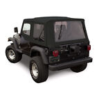 Jeep Wrangler TJ Soft Top, 97-02, Upper Doors, Tinted Windows, Black Denim