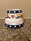Home Interiors Homco Patriotic Angel One Nation Jar Candle Topper