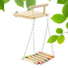 Bird Swing Toy Wooden Parrot Perch Stand Playstand With Playground Bird Swing