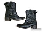 Ugg collection made in italy chochetta  Black Leather Boots Women's Sz 10
