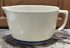 Vintage Friendship Pottery Batter Bowl Blue Stripe Roseville Ohio Mixing Bowl