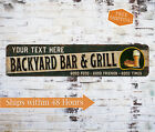 Custom Backyard Bar and Grill Decor Sign Pub Personalized Gift 4x18 104182002043