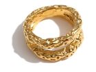 Vintage 14 Yellow Gold Chunky Large Double Curved Men Antique Ring Solid Women