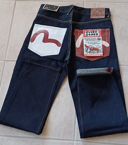 Y2K Evisu Genes Men’s Diacock Seagull Streetwear Jeans Size 30x31 NEW w/TAGS