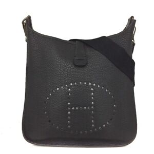 HERMES Evelyne 1 GM Noir Ardennes Leather Shoulder Bag /2U7331