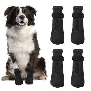 4pcs Small Medium Large Dog Socks Anti-Slip Shoes Indoor OutDoor Paw Protector