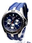 FOSSIL BLUE BQ9223 CHRONOGRAPH BLUE DIAL & SILICONE BAND 10ATM MEN'S WATCH ~NWOT