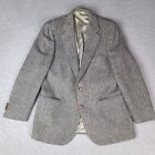 Vintage Chaps Ralph Lauren Blazer Men’s 41R Gray Herringbone Sport Coat Wool
