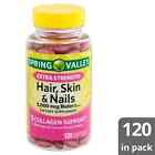 Spring Valley Hair Skin & Nails Dietary Supplement Softgels 5000 Mcg ,120 count