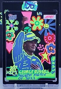 George Russell 2022 Topps Now #054 Formula 1 F1 UV Embellished Bobzilla Auto 1/1