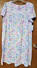 NWT Woman Plus Size 1X CROFT & BARROW Nightgown PAJAMAS Pastel FLORAL Print $34