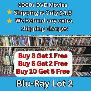 Blu-Ray Movies Pick & Choose Lot (2) Flat Rate Shipping FREE DVDS With Purchase