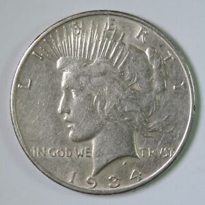 1934 S Liberty Peace Silver Dollar $1 Coin XF+ Extremely Fine Scarce Date