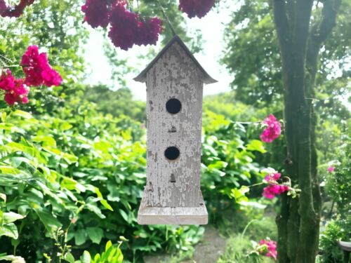 Rustic Amish Handmade Wren Birdhouse, Hanging Birdhouse, Wooden Bird House