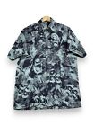 Ferruche Vintage Hawaiian Shirt Mens S/M Button Up Rough Fabric Lightweight