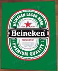 HEINEKEN LAGER BEER 8 X 10 ALUMINUM SIGN! A MUST HAVE! FREE SHIPPING!