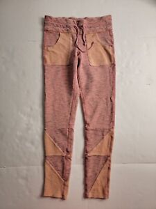 Free People FP Movement Kyoto Leggings Womens Small High Rise Pockets Pink