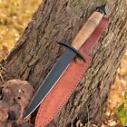 Vintage WW2 Double-Edged V42 US Military Stacked Wood Stiletto Dagger Knife