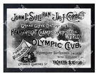 Historic Corbett & Sullivan 1892 World Heavyweight Boxing Bout Boxing Postcard