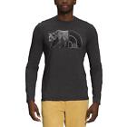 The North Face Men's Tri-Blend Bear Graphic Long Sleeve T Shirt Black Small