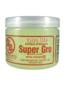 Bronner Bros Super Gro Extra Lite Double Strength with Vitamin E ~ 6 OZ