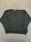Vintage Trader Bay Pullover Sweater Mens Large Green Knit Grandpa Made in USA