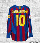 Ronaldinho #10 Fc Barcelona Chompions League 2005/2006 long sleeve Jersey