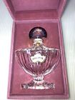 Baccarat Crystal Shalimar Perfume Bottle Blue With Gold Stopper Signed W/Box