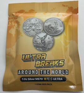 2023 & 2024 PCGS 1OZ SILVER MS70 ULTRA BREAKS AROUND THE WORLD SEALED PACK COIN