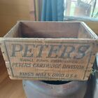 Vintage Peters Wooden Ammo Crate Box 12GA Kings Mills Ohio 14.75
